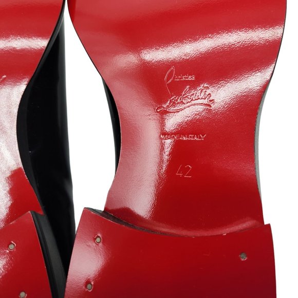 Christian Louboutin Chambeliss Patent Leather Tuxedo Derby Shoes - Picture 8 of 12